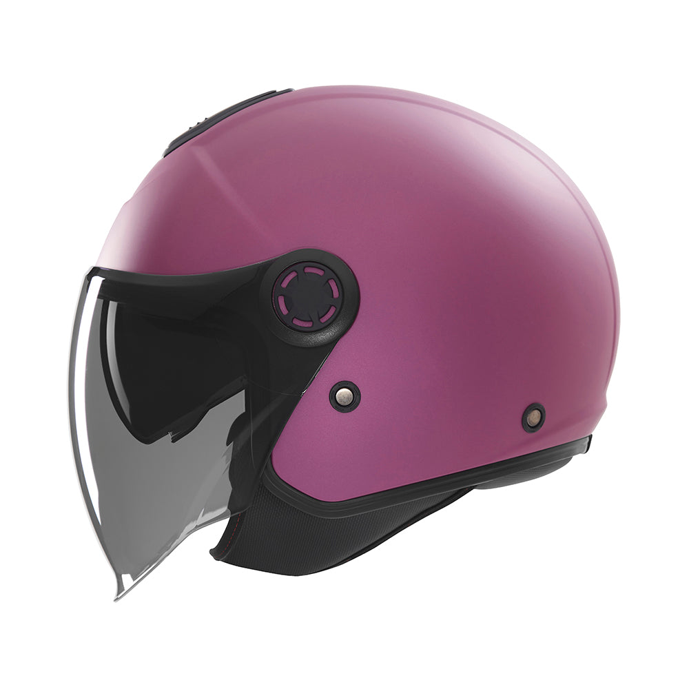 Casque demi-jet N182 fuchsia – audace & style urbain – Nox Helmet