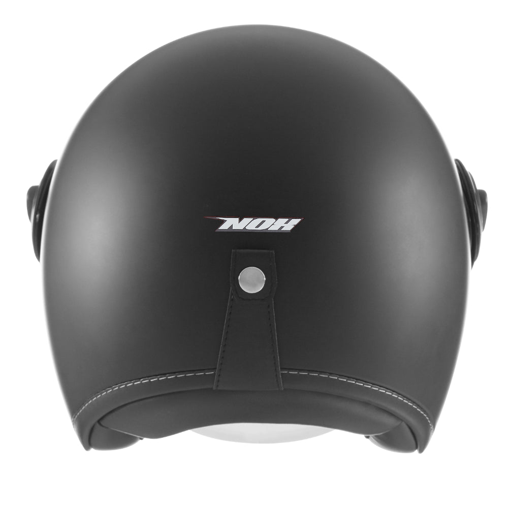 NOX PREMIUM CASQUE JET HERITAGE NOIR MAT CUIR NOIR Nox Helmet