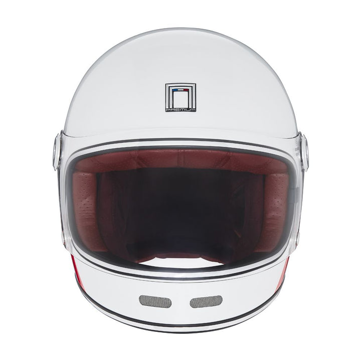 CASQUE INTEGRAL REVENGE STROBE BLANC BLEU ROUGE Nox Helmet