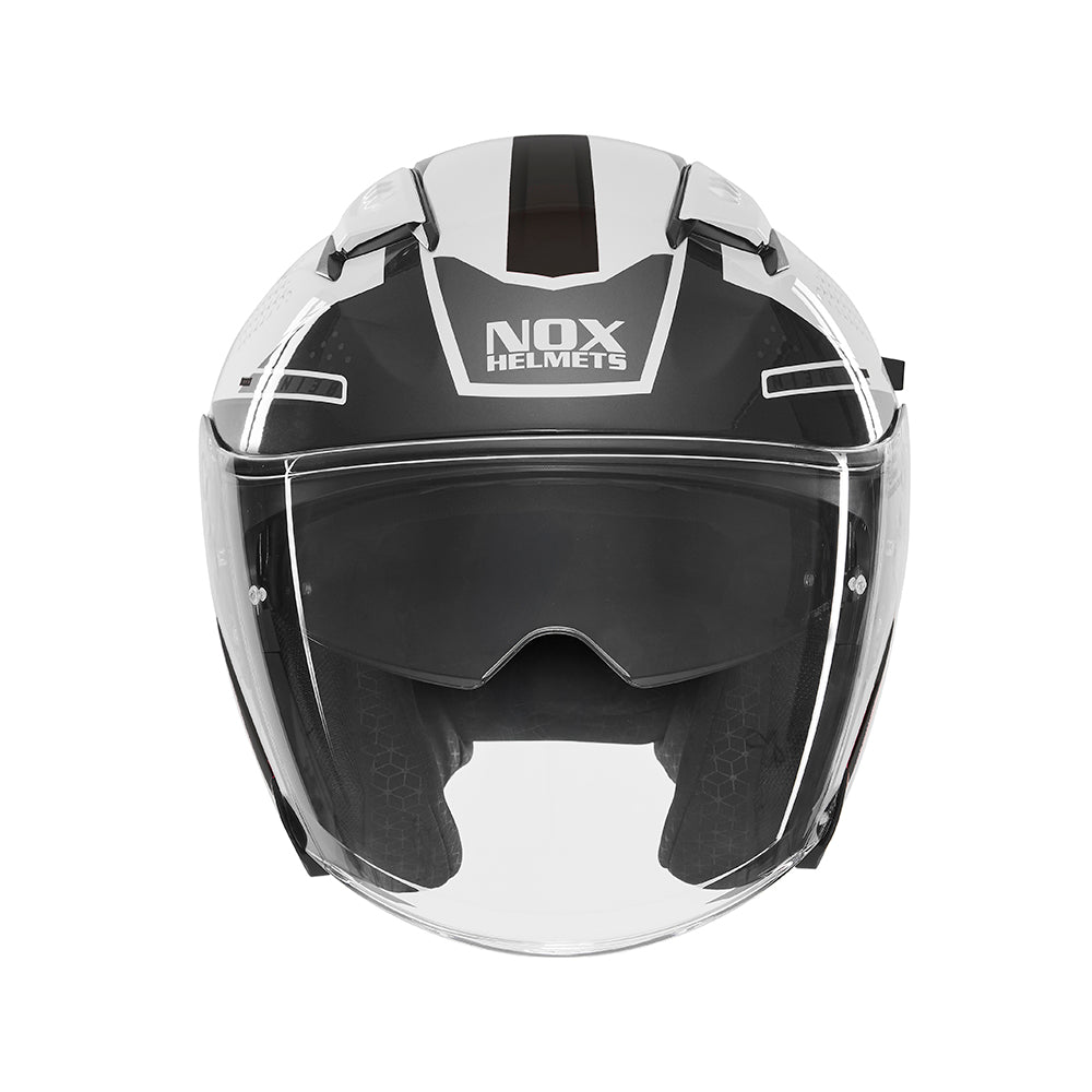 NOX CASQUE JET N130 EKTO BLANC NOIR Nox Helmet