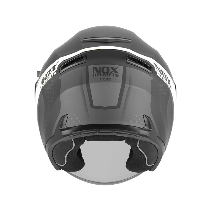 NOX CASQUE JET N130 EKTO NOIR MAT BLANC Nox Helmet