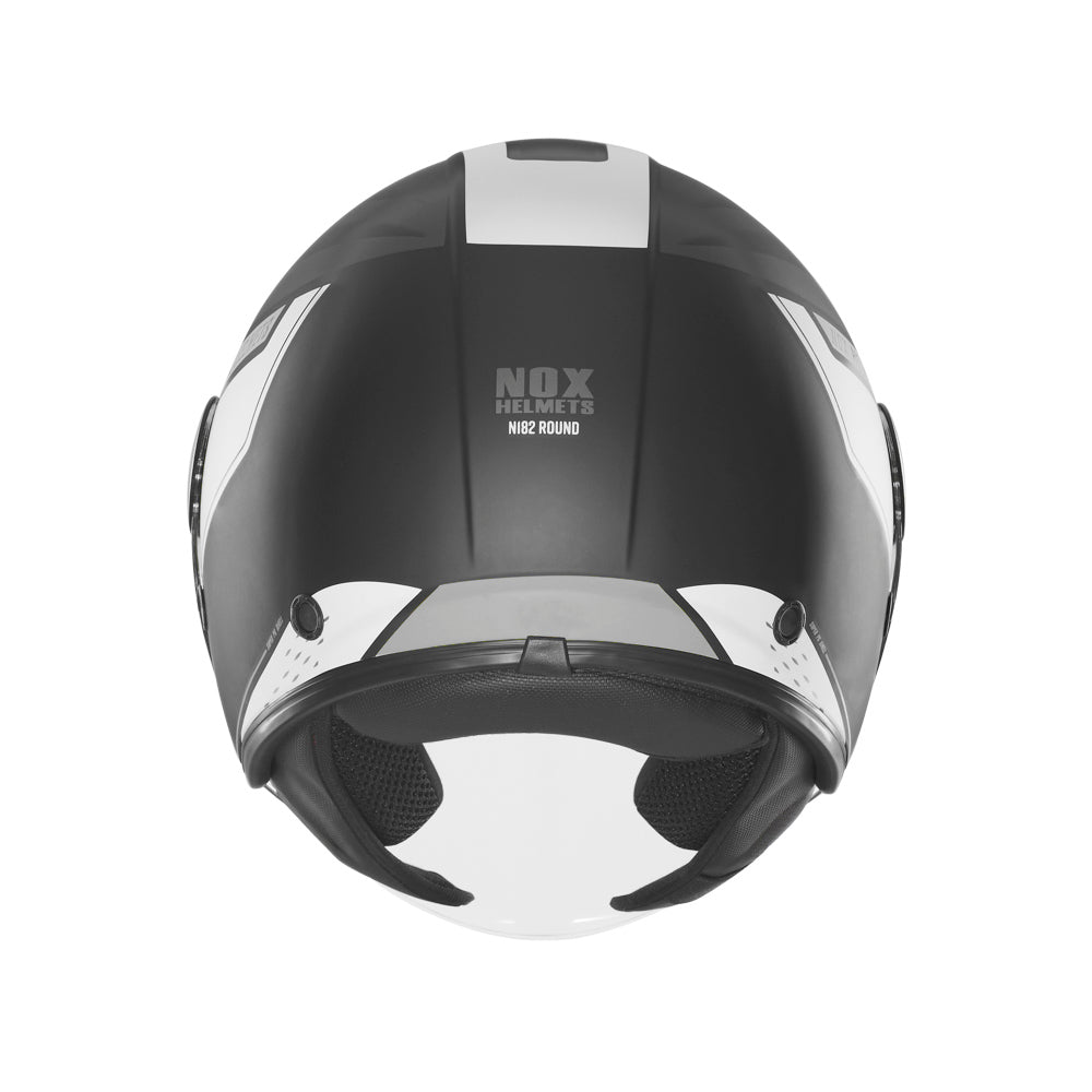NOX CASQUE JET N182 ROUND NOIR MAT ARGENT Nox Helmet
