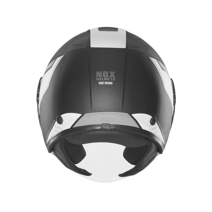 NOX CASQUE JET N182 ROUND NOIR MAT ARGENT Nox Helmet