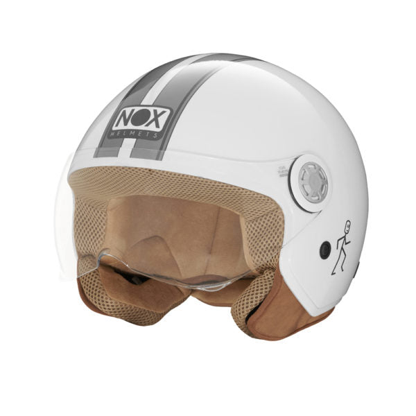 NOX CASQUE JET N210 EVO BLANC TITANIUM Nox Helmet