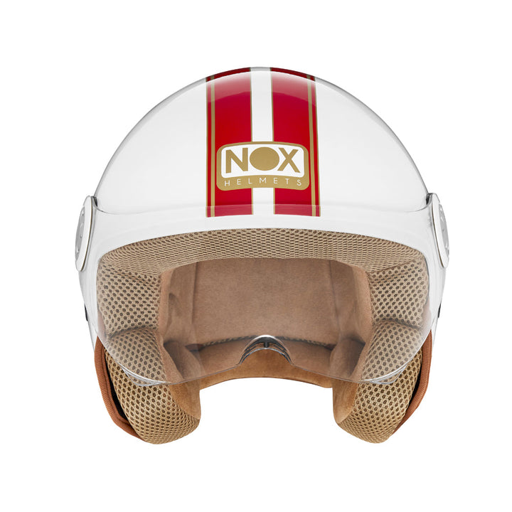 NOX CASQUE JET N210 EVO BLANC ROUGE Nox Helmet