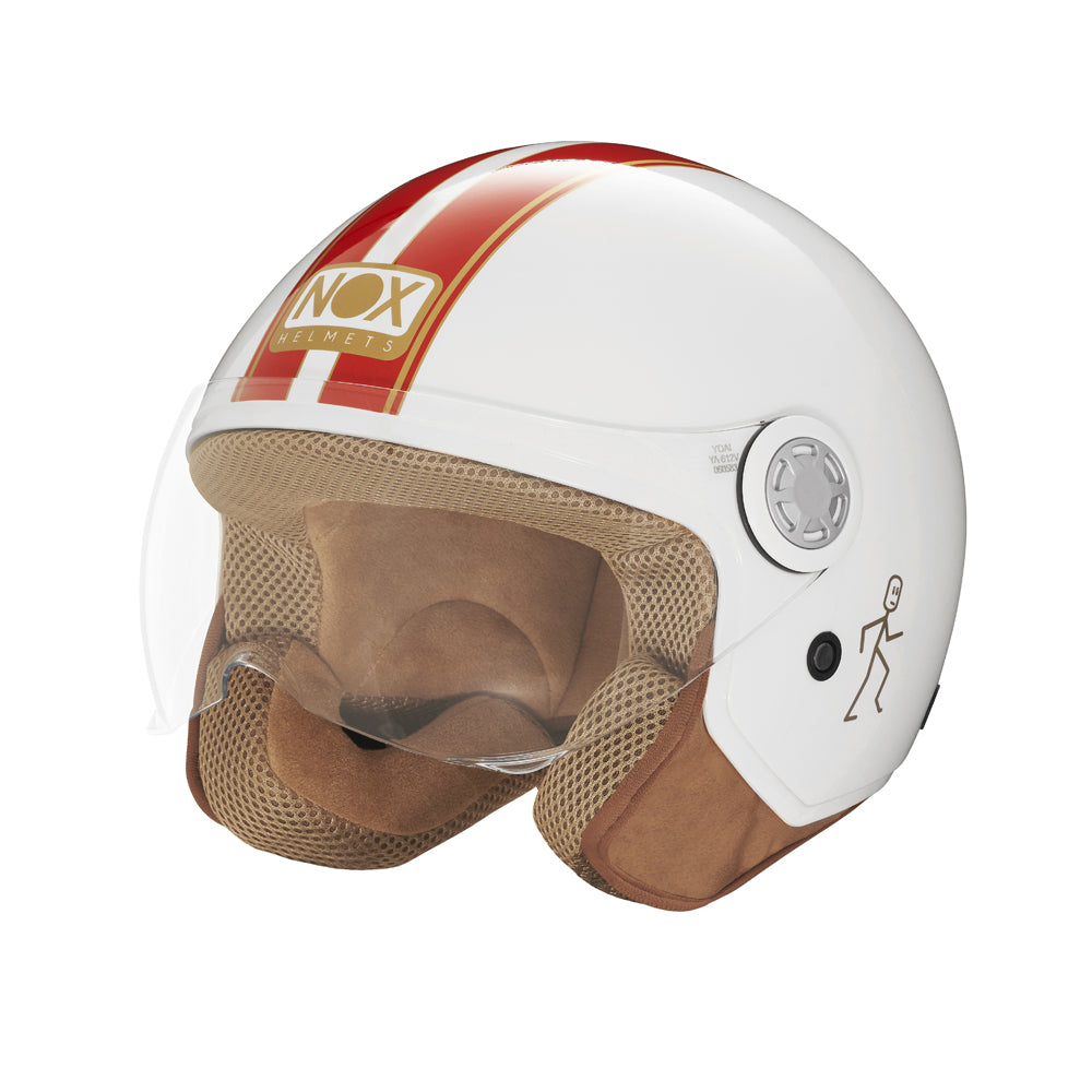 NOX CASQUE JET N210 EVO BLANC ROUGE Nox Helmet