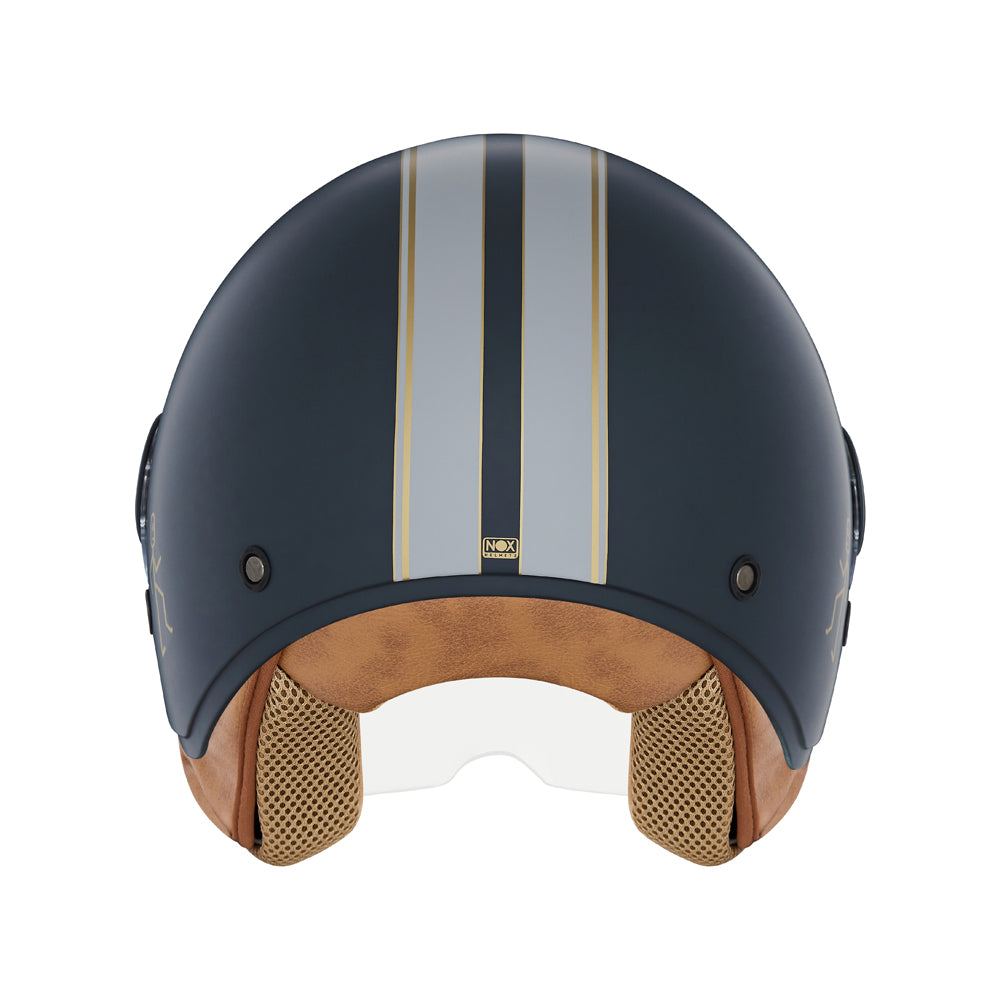 NOX CASQUE JET N210 EVO  BLEU MAT GRIS NARDO Nox Helmet