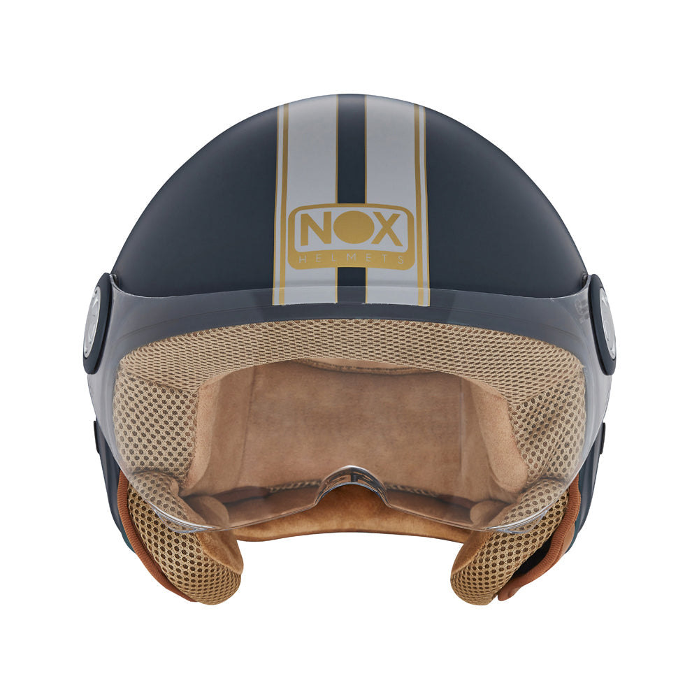 NOX CASQUE JET N210 EVO  BLEU MAT GRIS NARDO Nox Helmet