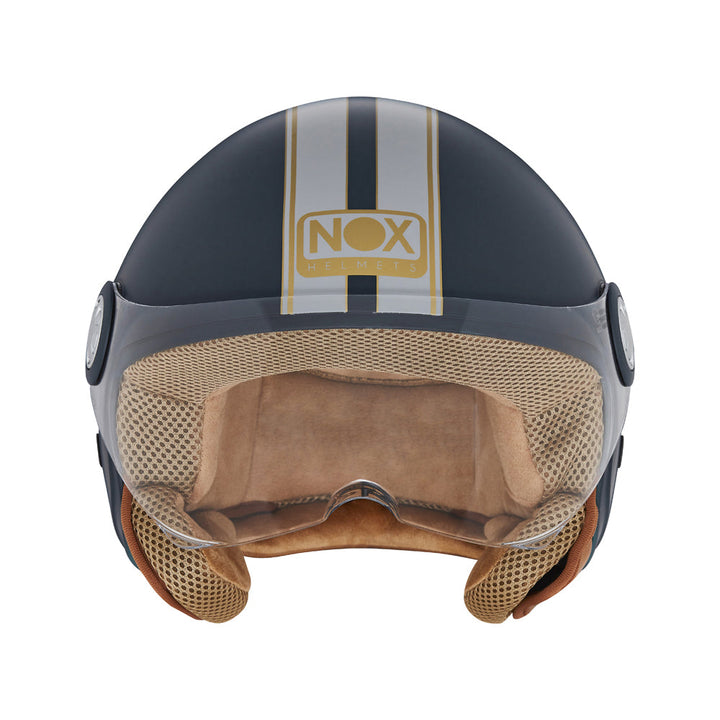 NOX CASQUE JET N210 EVO  BLEU MAT GRIS NARDO Nox Helmet