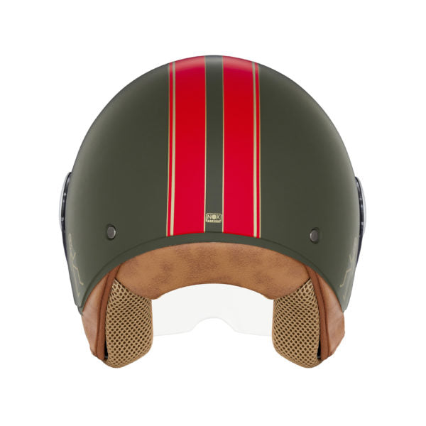 NOX CASQUE JET N210 EVO KAKI ROUGE Nox Helmet