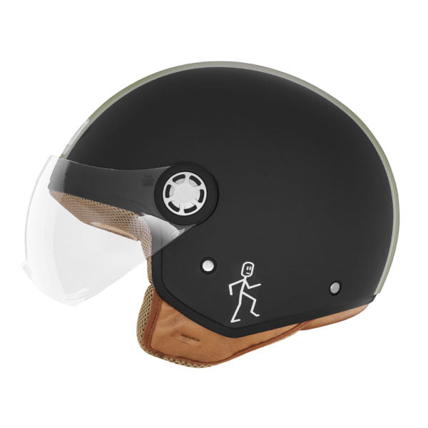 NOX CASQUE JET N210 EVO NOIR MAT KAKI Nox Helmet