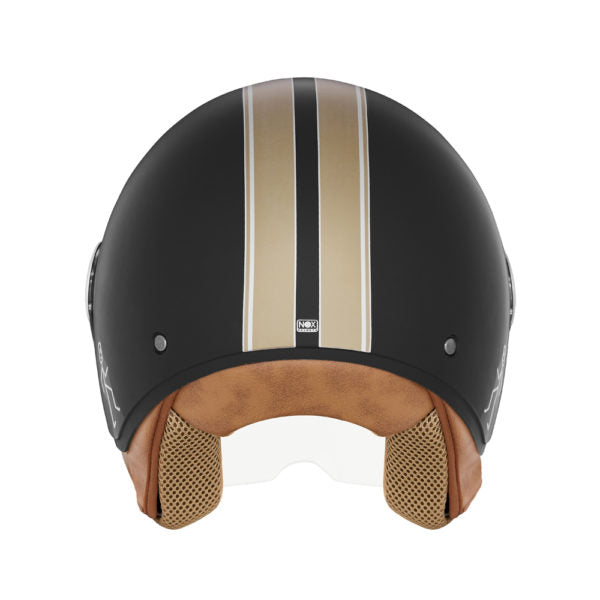 NOX CASQUE JET N210 EVO NOIR MAT OR Nox Helmet