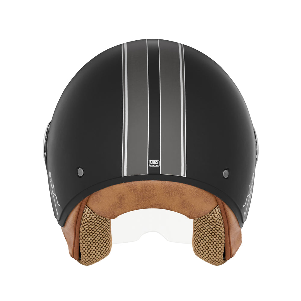 NOX CASQUE JET N210 EVO NOIR MAT TITANIUM Nox Helmet