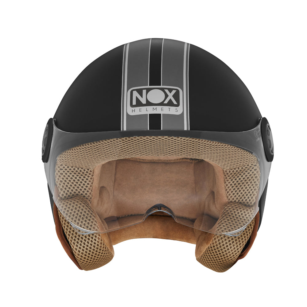 NOX CASQUE JET N210 EVO NOIR MAT TITANIUM Nox Helmet