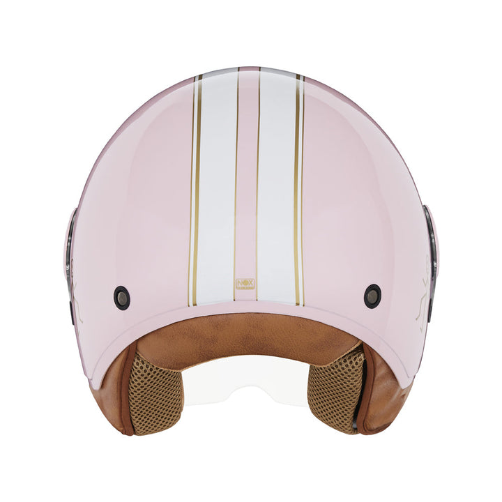 NOX CASQUE JET N210 EVO ROSE PASTEL BLANC Nox Helmet