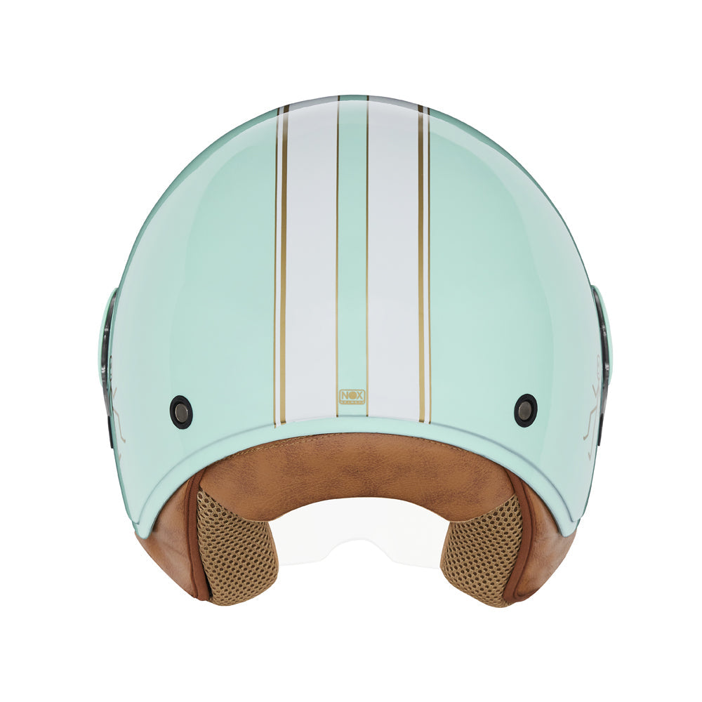 NOX CASQUE JET N210 EVO VERT PASTEL BLANC Nox Helmet