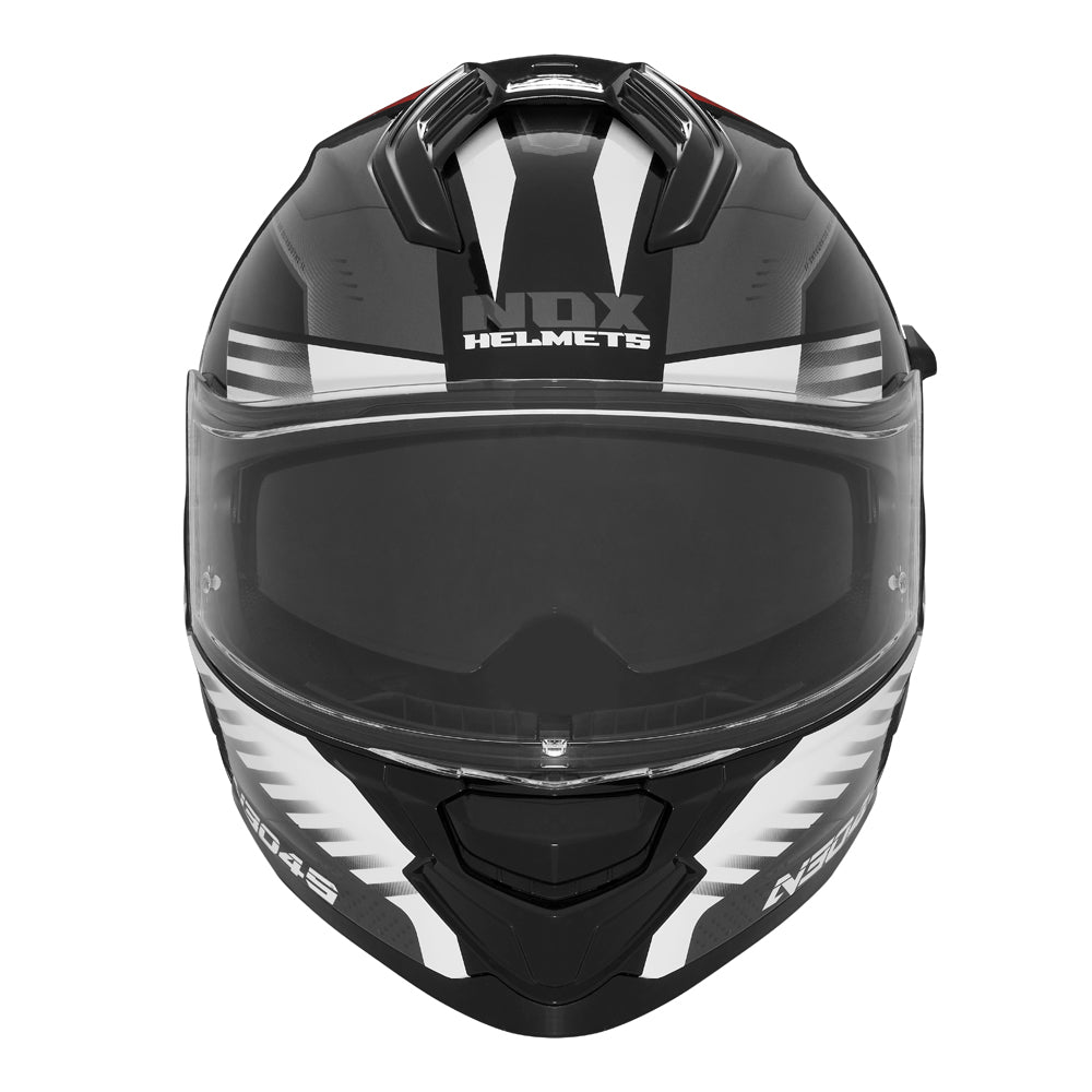 CASQUE INTEGRAL N304S CARVER BLANC ROUGE Nox Helmet