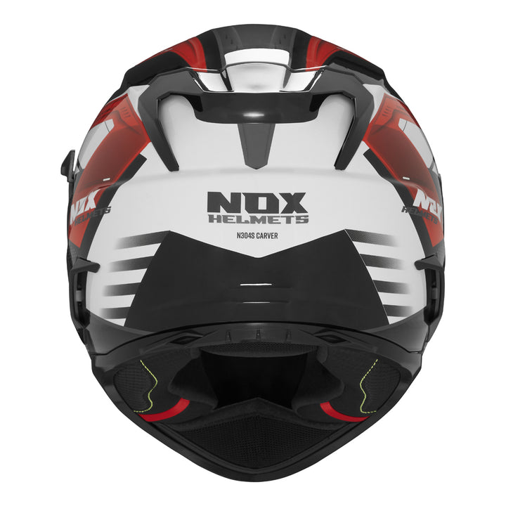 CASQUE INTEGRAL N304S CARVER BLANC ROUGE Nox Helmet