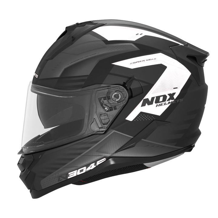 NOX CASQUE INTEGRAL N304S CARVER NOIR MAT BLANC Nox Helmet