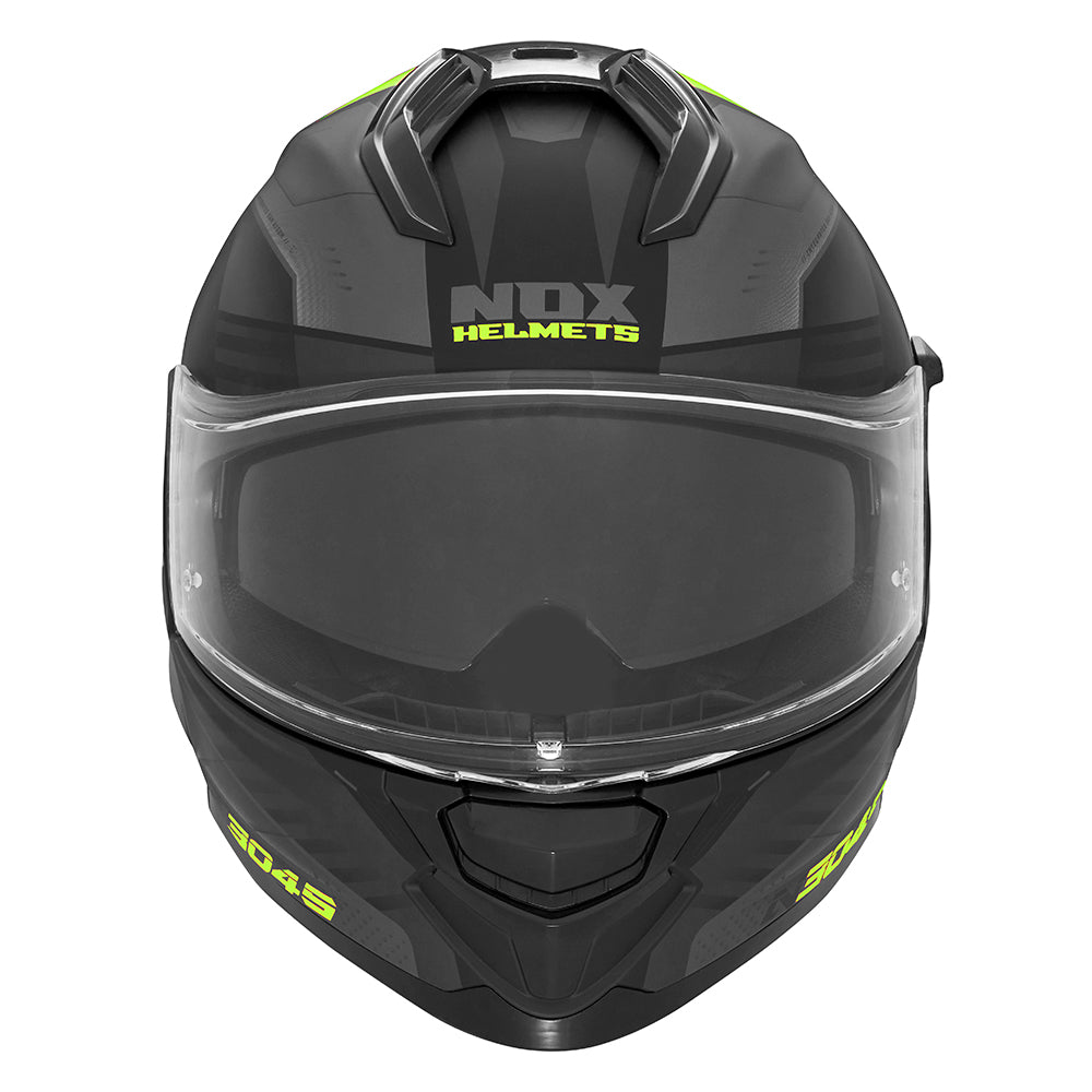 CASQUE INTEGRAL N304S CARVER NOIR MAT JAUNE Nox Helmet