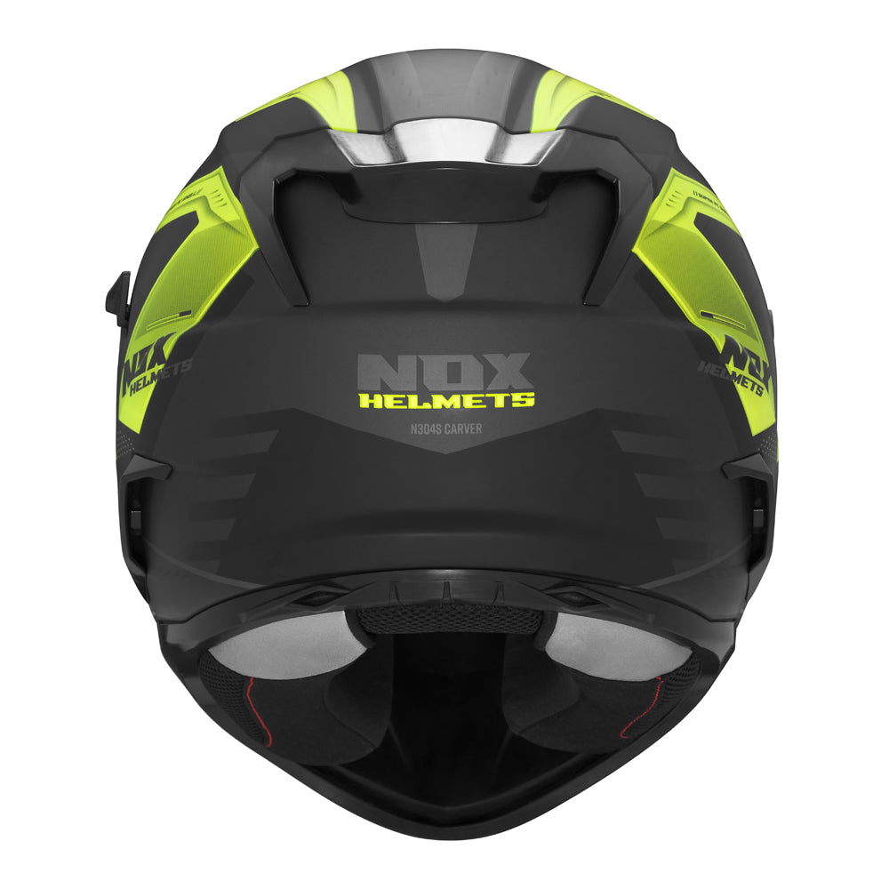 CASQUE INTEGRAL N304S CARVER NOIR MAT JAUNE Nox Helmet