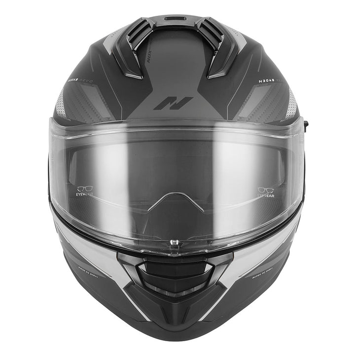 CASQUE INTEGRAL N304-S REVO NOIR MAT ARGENT Nox Helmet