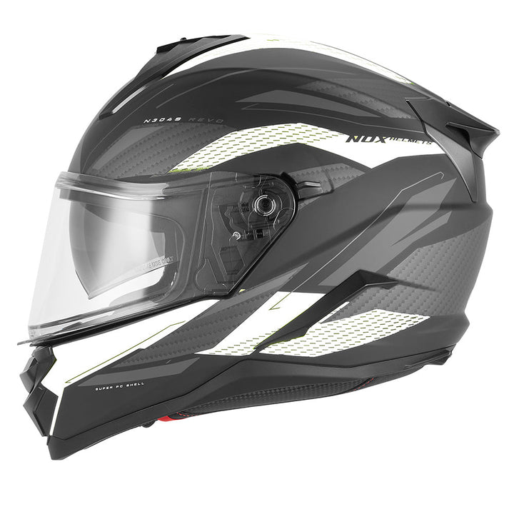CASQUE INTEGRAL N304-S REVO NOIR MAT BLANC Nox Helmet