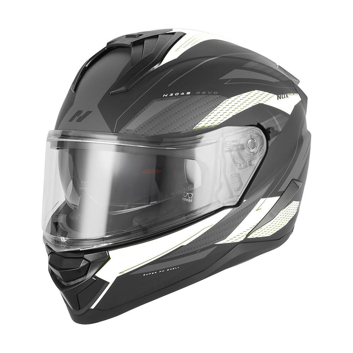 CASQUE INTEGRAL N304-S REVO NOIR MAT BLANC Nox Helmet
