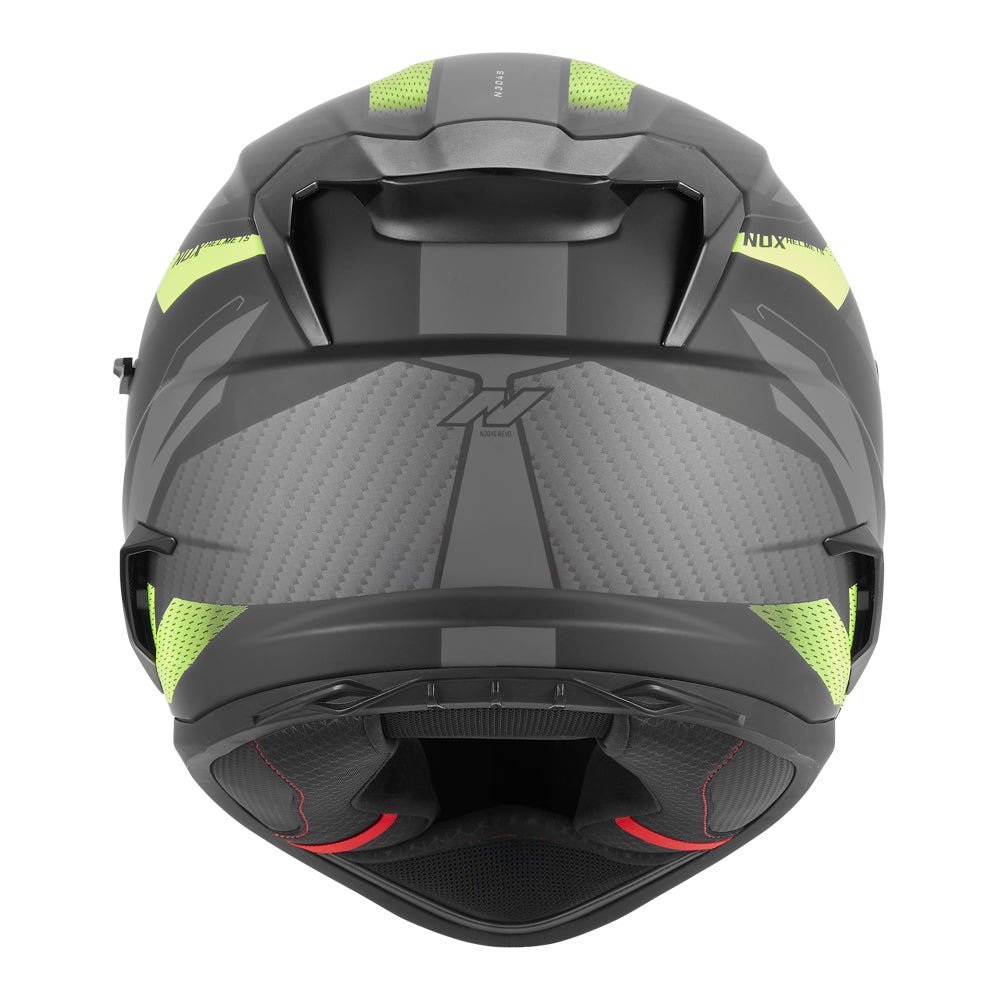 CASQUE INTEGRAL N304-S REVO  NOIR MAT JAUNE Nox Helmet