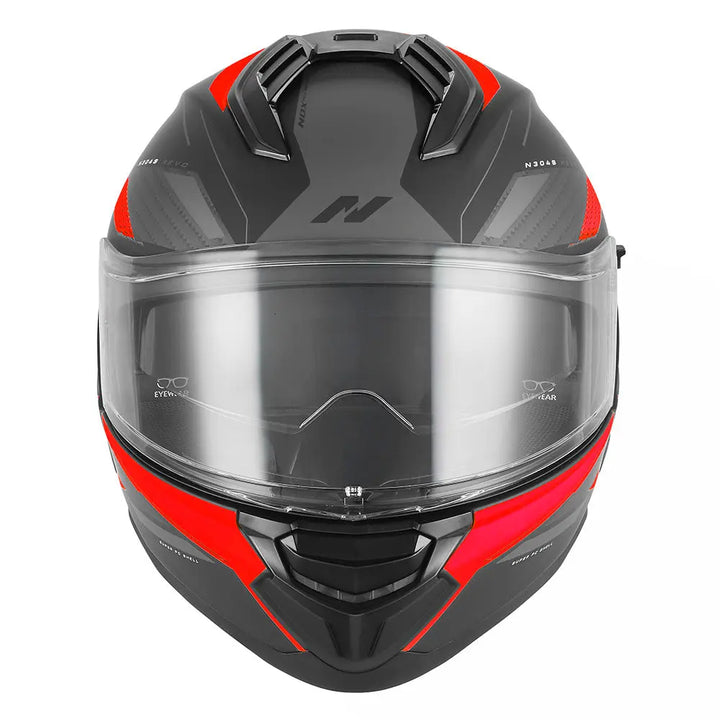 CASQUE INTEGRAL N304-S REVO NOIR MAT ROUGE Nox Helmet
