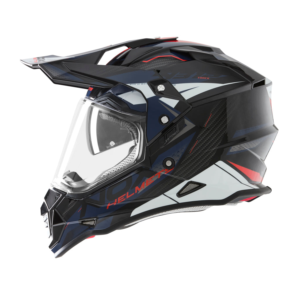 NOX CASQUE CROSS N312 TRACK BLEU ROUGE BRILLANT Nox Helmet