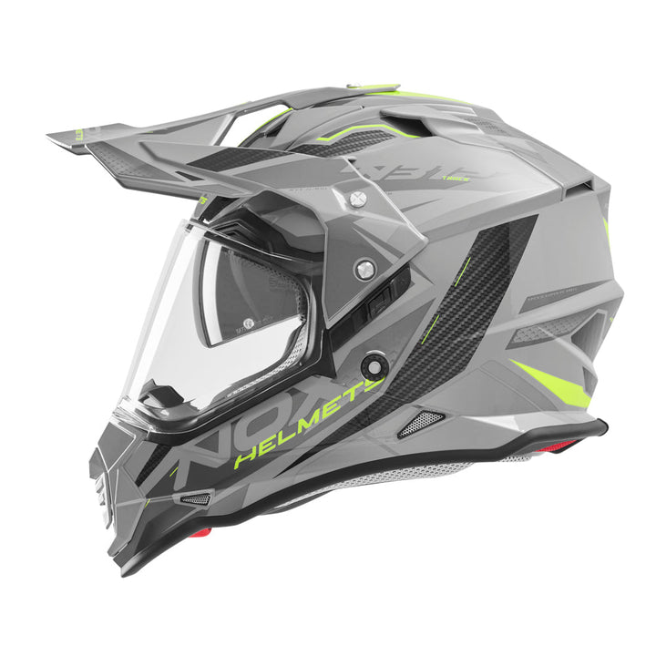 NOX CASQUE CROSS N312 TRACK GRIS NARDO JAUNE Nox Helmet
