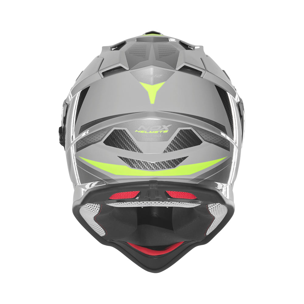 NOX CASQUE CROSS N312 TRACK GRIS NARDO JAUNE Nox Helmet