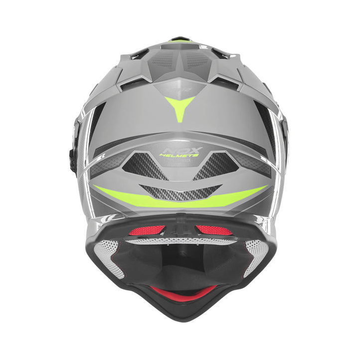NOX CASQUE CROSS N312 TRACK GRIS NARDO JAUNE Nox Helmet