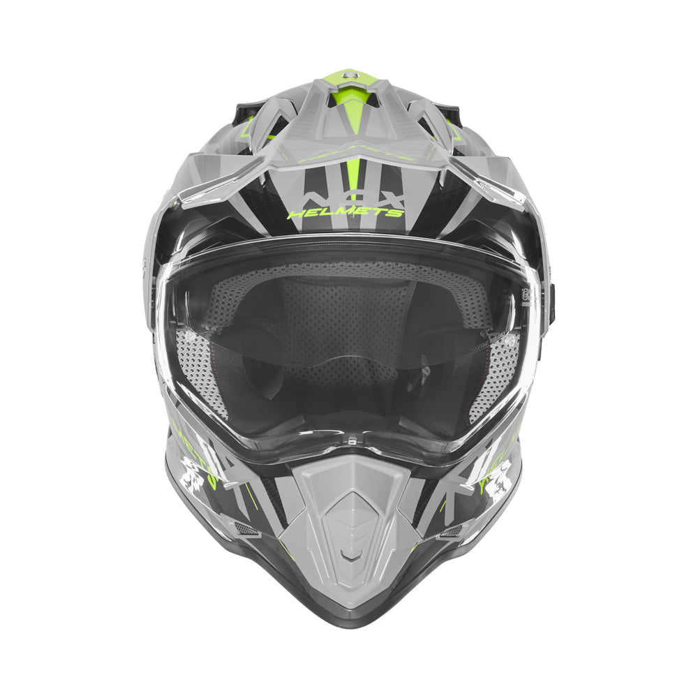 NOX CASQUE CROSS N312 TRACK GRIS NARDO JAUNE Nox Helmet