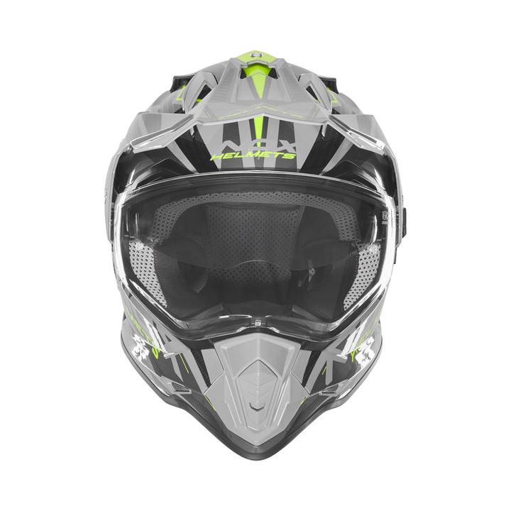 NOX CASQUE CROSS N312 TRACK GRIS NARDO JAUNE Nox Helmet