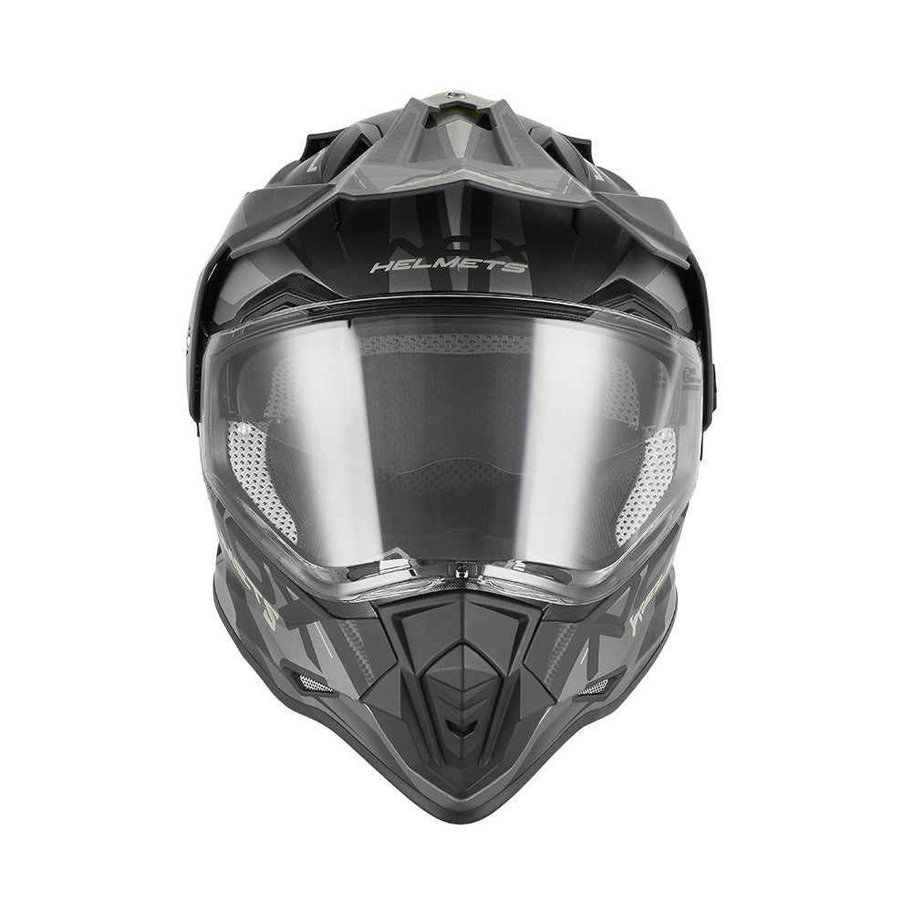 NOX CASQUE CROSS N312 TRACK NOIR MAT ARGENT Nox Helmet