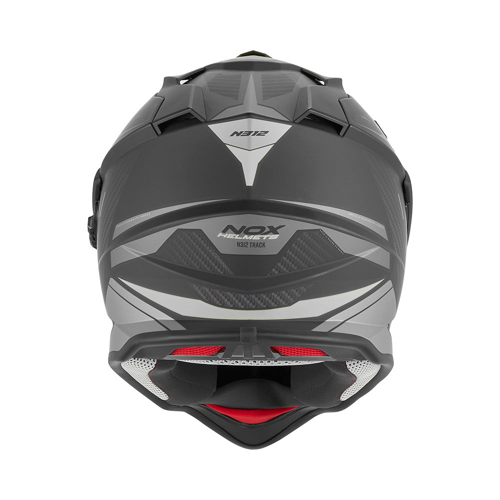 NOX CASQUE CROSS N312 TRACK NOIR MAT ARGENT Nox Helmet
