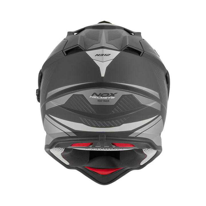 NOX CASQUE CROSS N312 TRACK NOIR MAT ARGENT Nox Helmet