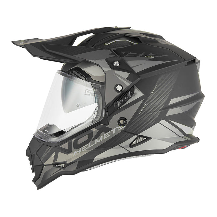 NOX CASQUE CROSS N312 TRACK NOIR MAT ARGENT Nox Helmet