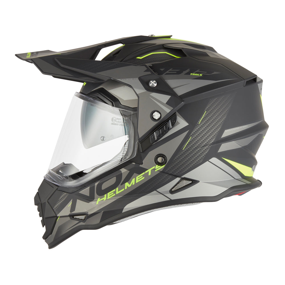Casque Adventure N312 TRACK Kaki/Orange – Polyvalence tout-terrain
