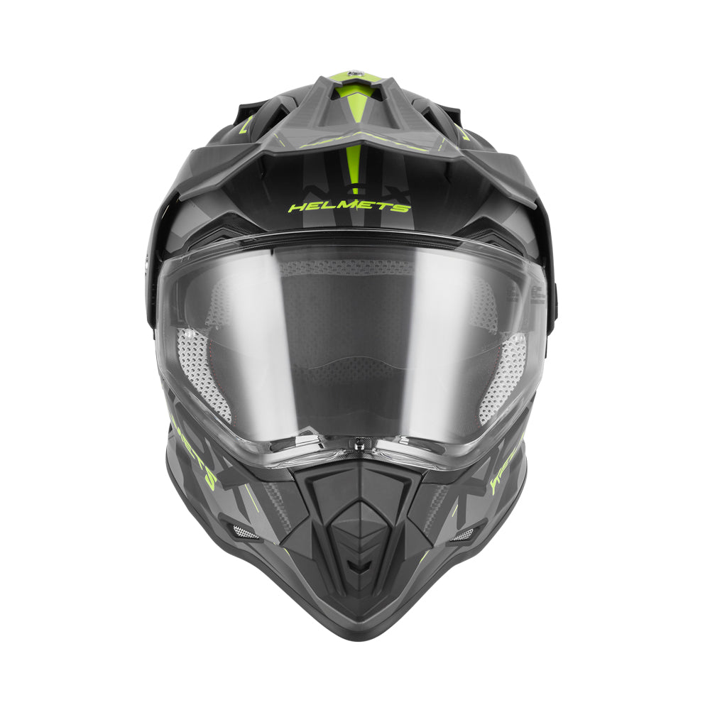 NOX CASQUE CROSS N312 TRACK NOIR MAT JAUNE Nox Helmet