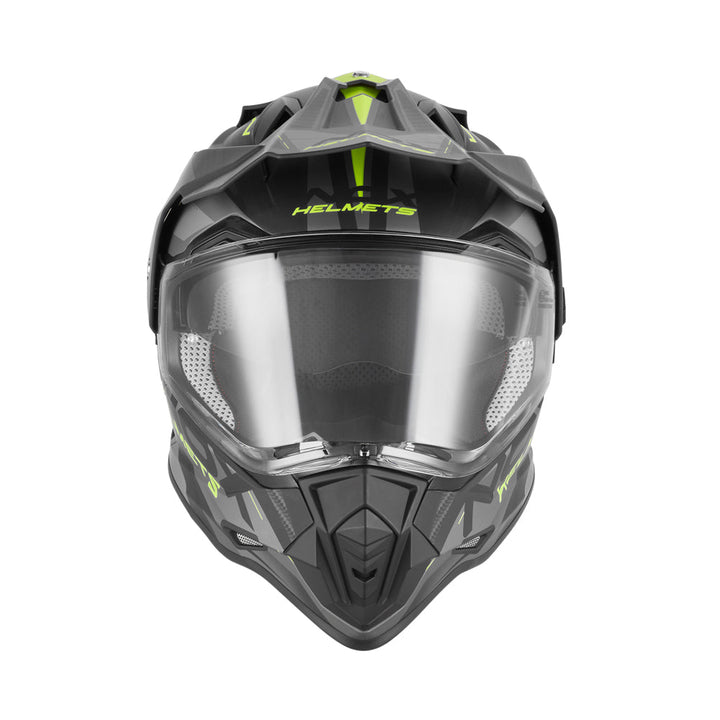 NOX CASQUE CROSS N312 TRACK NOIR MAT JAUNE Nox Helmet