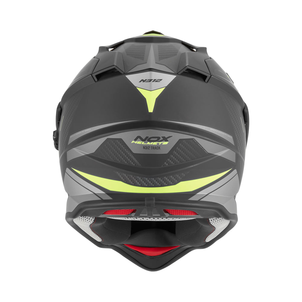 NOX CASQUE CROSS N312 TRACK NOIR MAT JAUNE Nox Helmet