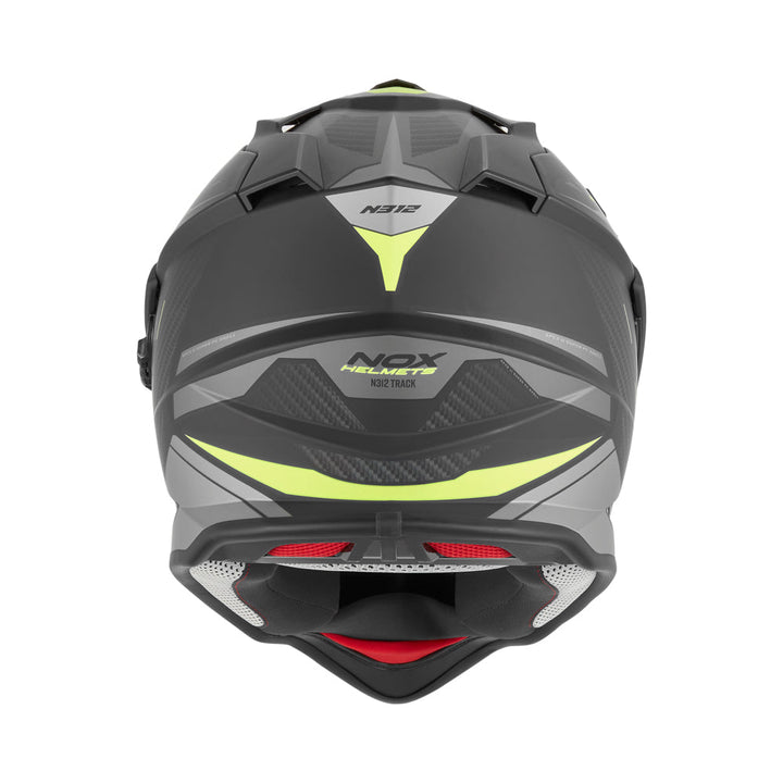 NOX CASQUE CROSS N312 TRACK NOIR MAT JAUNE Nox Helmet