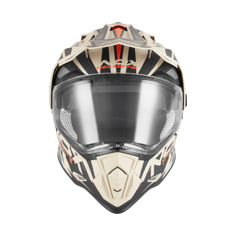 NOX CASQUE CROSS N312 TRACK SABLE ORANGE MAT Nox Helmet