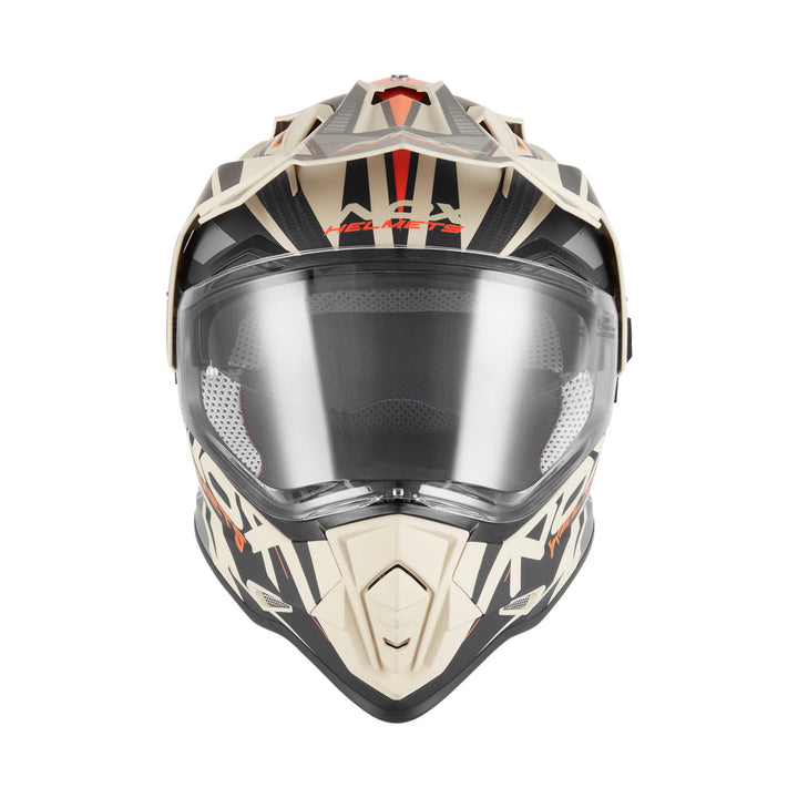 NOX CASQUE CROSS N312 TRACK SABLE ORANGE MAT Nox Helmet