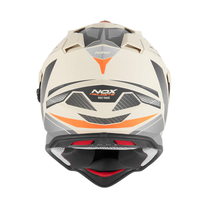 NOX CASQUE CROSS N312 TRACK SABLE ORANGE MAT Nox Helmet