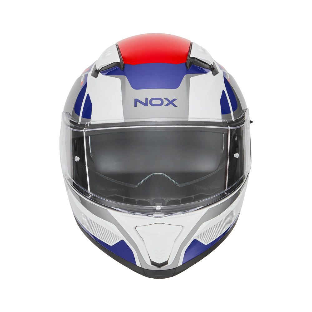 NOX CASQUE INTEGRAL N402 MENTOR BLANC BLEU ROUGE Nox Helmet