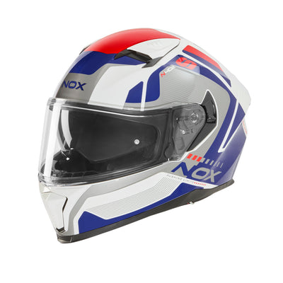 NOX CASQUE INTEGRAL N402 MENTOR BLANC BLEU ROUGE Nox Helmet
